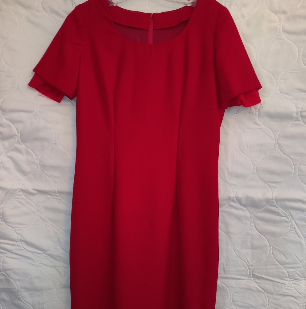 UNFINISHED handmade red dress